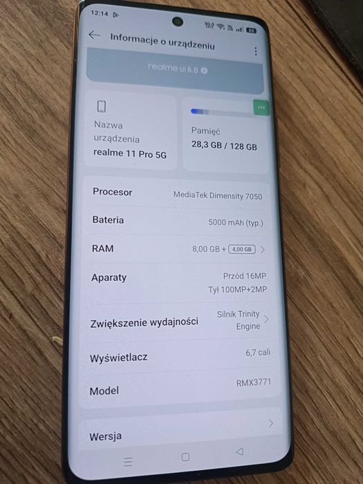 Realme 11 Pro 5G 8(+4)/128GB Dual Sim 5000mAh 100mpx Amoled 120hz NFC 120hz Android 15