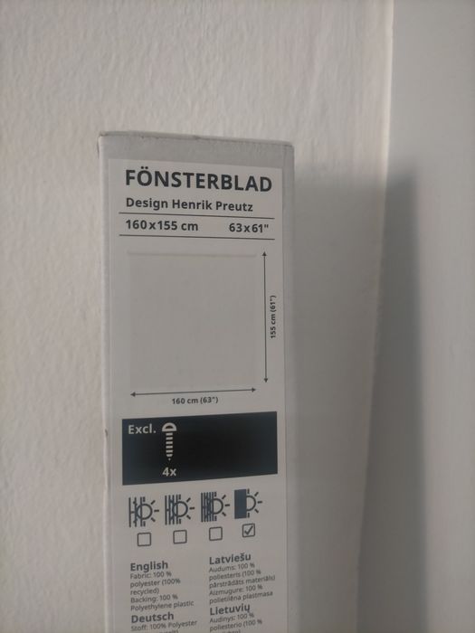 Estore de rolo IKEA novo