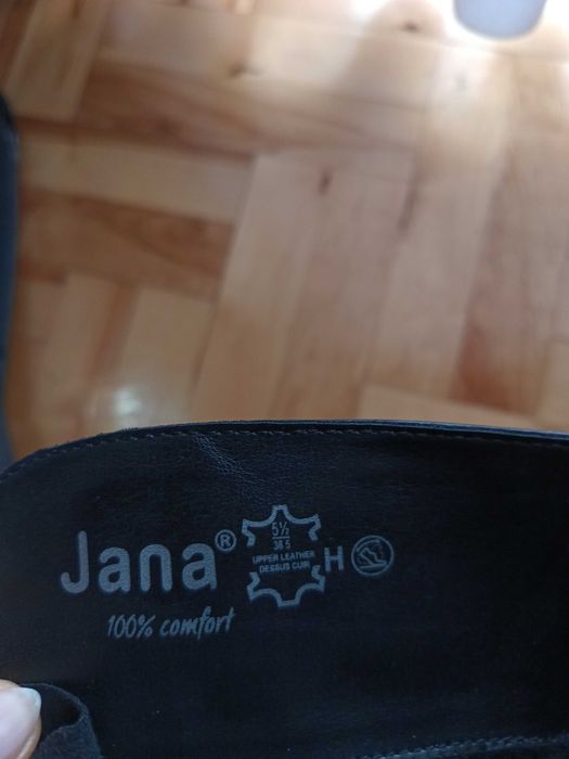 Jana kozaki buty skóra damskie czarne rozmiar 38,5