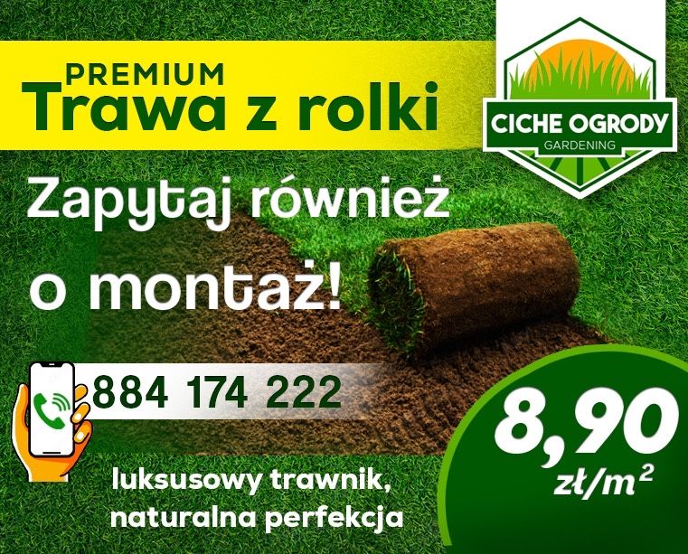 Trawa w rolce, trawa z rolki, trawa, POLSKI TRAWNIK najwyższa jakość