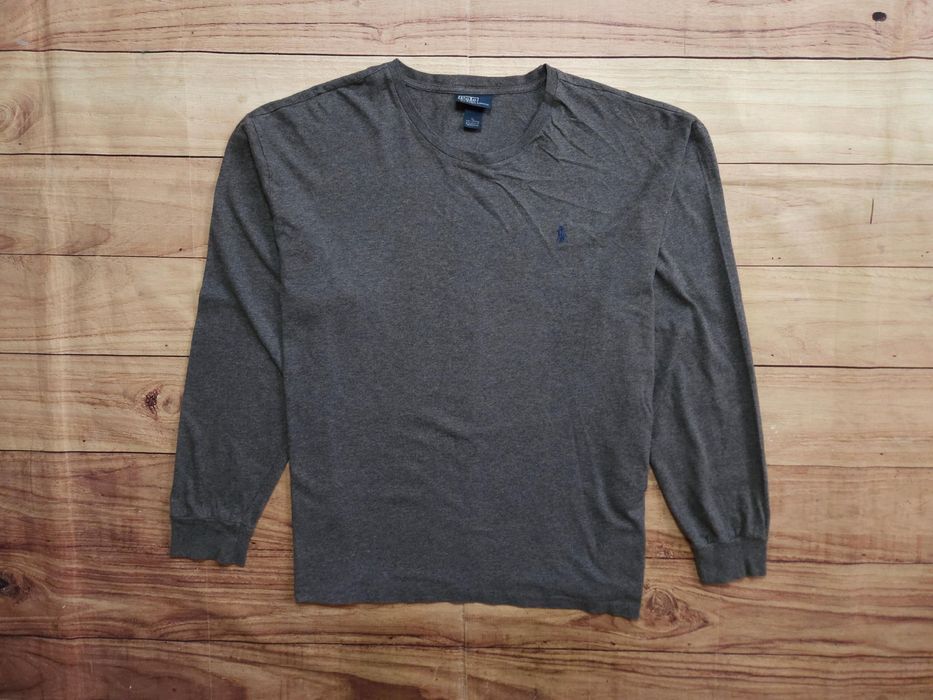 POLO RALPH LAUREN Koszulka Longsleeve Szara Męska r. XL