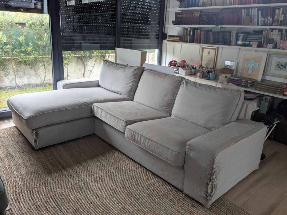 Sofá kivik 3 llugares com chaise longue