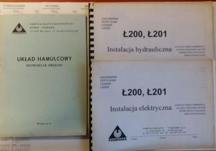 Instrukcja Obsługi Fadroma Ł200 Ł220 ŁK1 Ł34