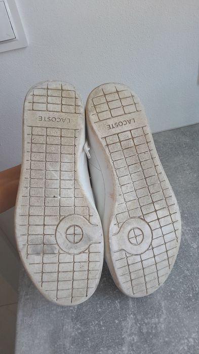 Białe trampki sneakersy Lacoste r.39 stan dobry