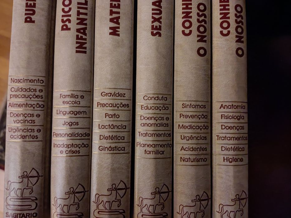 Coleção de 6 livros sobre saúde e bem estar