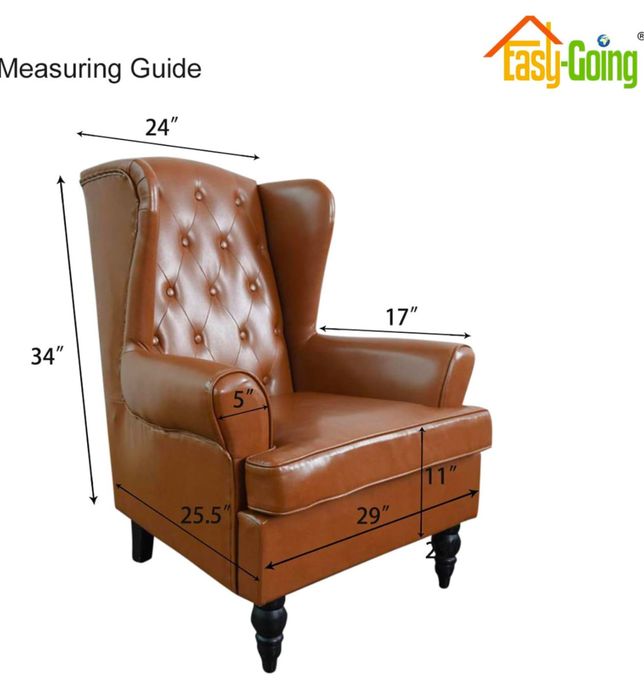 Greatime Sofa Cover na fotel z uszakami bezowy