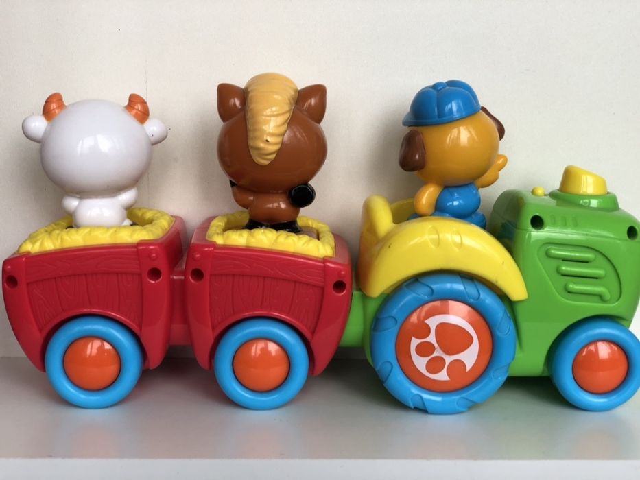 Детский развивающий трактор на английском и французском языках
