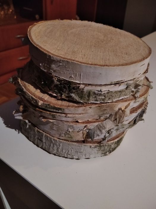 Plastry drewna 10 sztuk średnica 11-13 cm