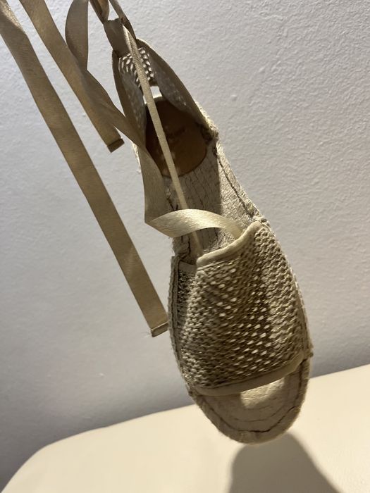 Złote espadryle 38 nowe / buty na koturnie