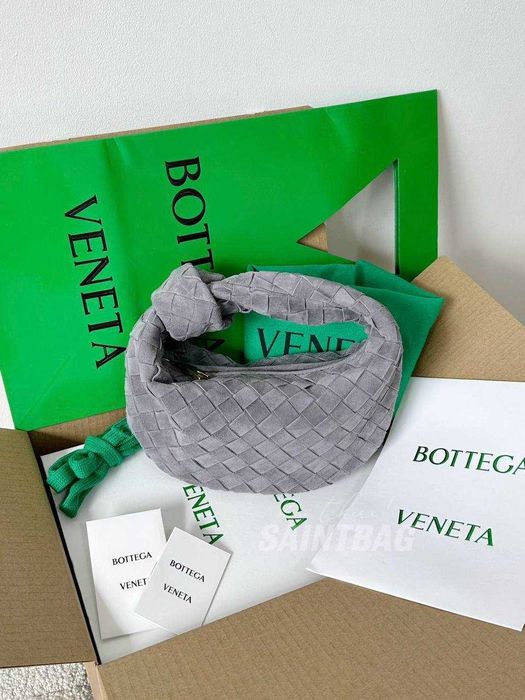 Под заказ сумка Bottega Veneta Jodie mini Ботега джоди мини замш серый