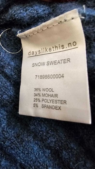 Morski wełniany sweter