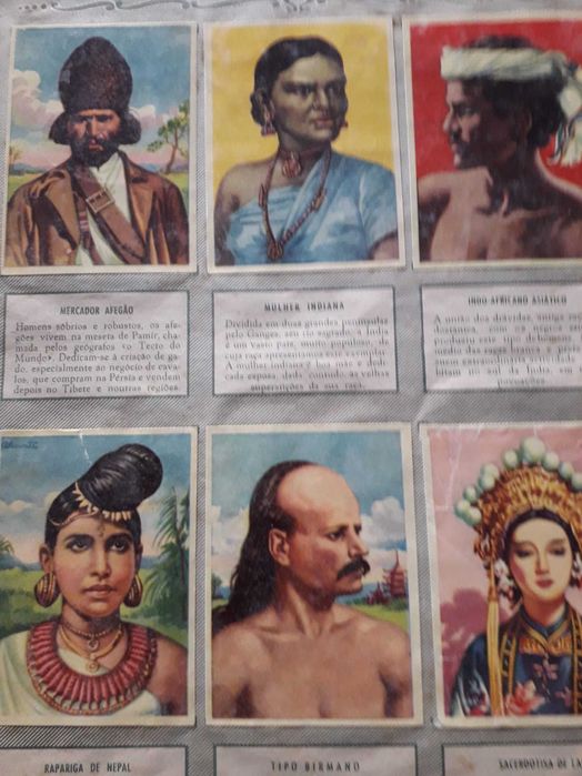 Rara Caderneta de Cromos das Raças Humanas .Antropologia, antiguidade.