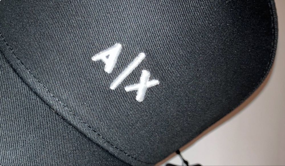 Кепка Armani Exchange колір чорний ОРИГИНАЛ ‼️
