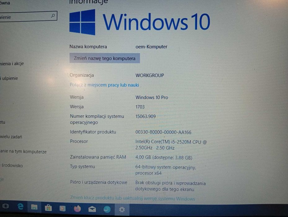 Biznesowy laptop DELL LATITUDE E6420 Windows 10, RAM 4 GB, procesor i5, dysk 250 GB , zasilacz Dell