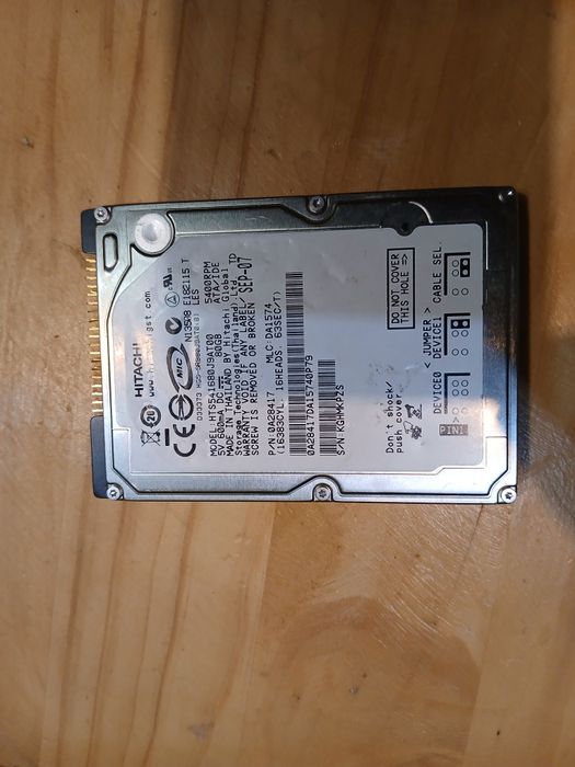 HDD HITACHI TravelStar 5K160 80GB 5.4K 8MB ATA 2.5'' HTS541680J9AT00