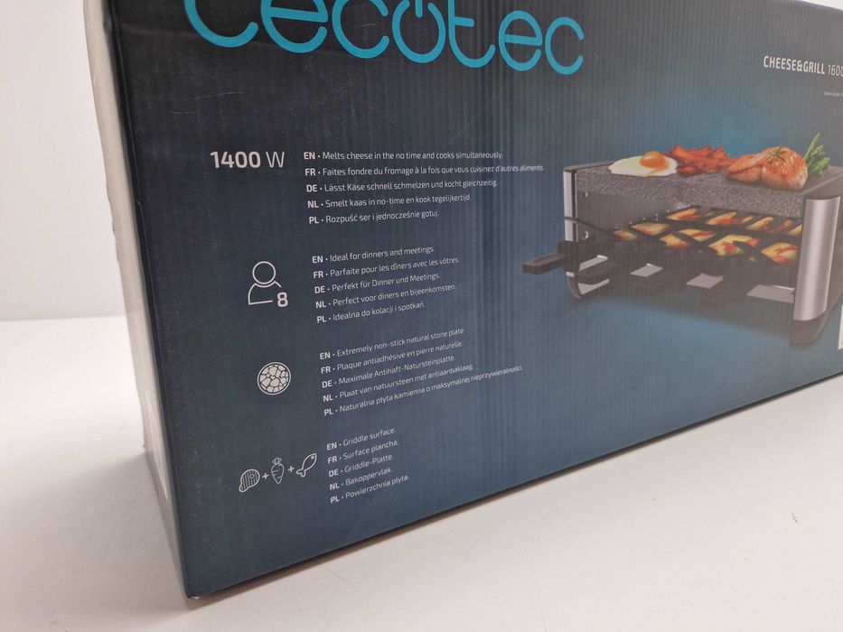 Cecotec raclette cheese & grill 16000 inox allstone