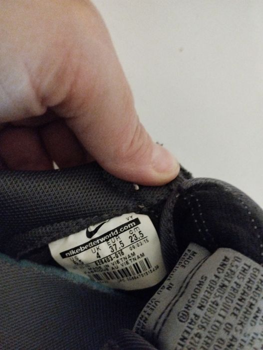 Nike air  szare r 37.5. Wkł 24 buty