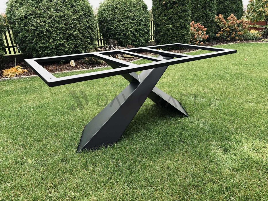 Stelaż do stołu loftowy pod stół nowoczesny z blachy X rozkładany