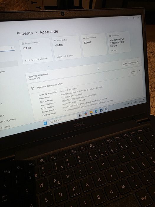 Dell 3420 e 3410, i7 32GB RAM 512GB + MS Office. Troca/retoma
