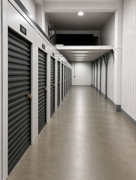 Magazyn w budynku, boks samoobsługowy garaż 4,5m2 z antresolą 6m2 ul. Górnośląska okolice Rogatki - prąd, monitoring, sanitariat faktura 24h/7 dni