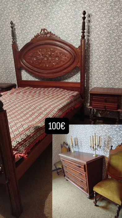 Mobílias diversas, camas, cómodas, mesas, cadeiras