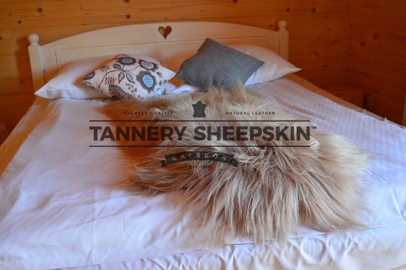 Skóra Owcza  Island Cappuccino (Beżowa) 111-130cm Piękny Długi Włos