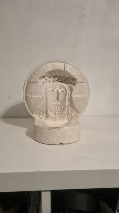Figurka gipsowa Jezus religijna vintage