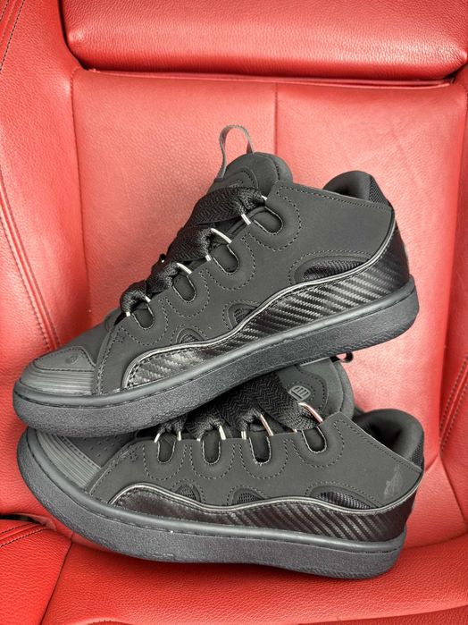 (БЕЗ ПЕРЕДОПЛАТИ) Lanvin Curb Sneakers Black ланвін керб чорні