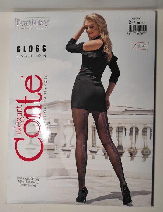 Жіночі колготки Conte Gloss, 20den, розмір 2=S, женские колготки Конте