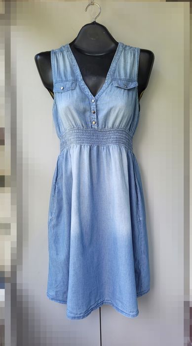 Джинсовое/ Коттоновое платье - сарафан H&M India для беременных