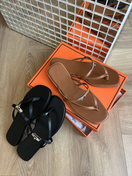 шльопанці Hermes Miss Kelly Sandal чорні