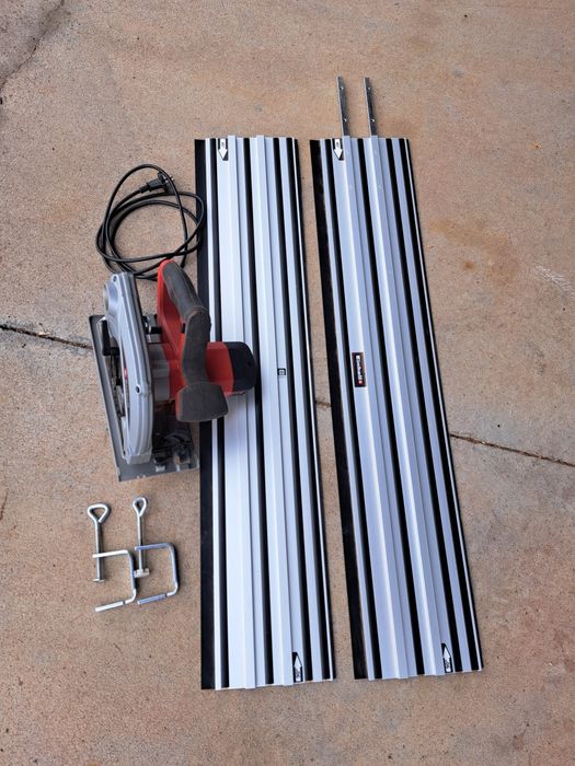 Serra 1400w Einhell + Carril 2m e disco semi novo