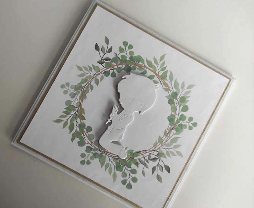 Kartka na Komunię Świętą ręcznie robiona handmade
