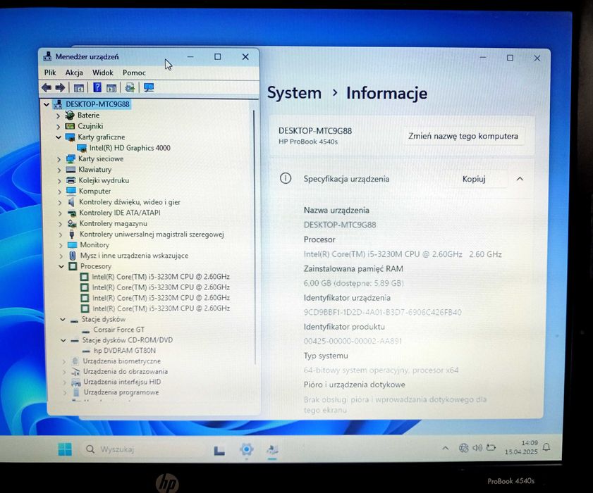 HP Probook 4540s -i5-SSD