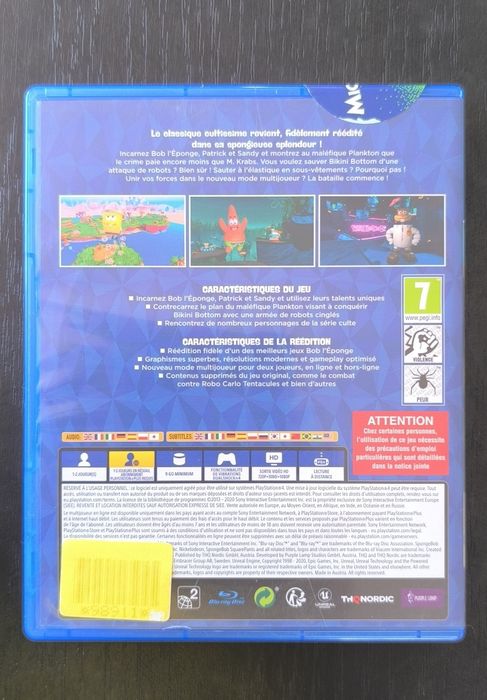 SpongeBob battle for bikini bottom PlayStation 4