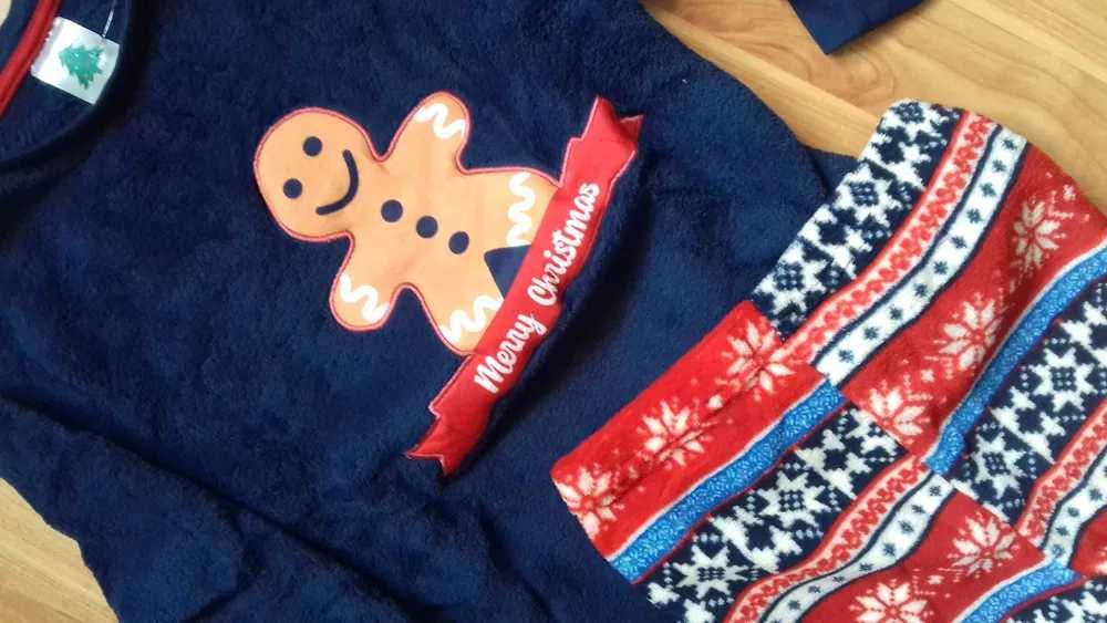 Piżamka świąteczna 122/128 ciepła