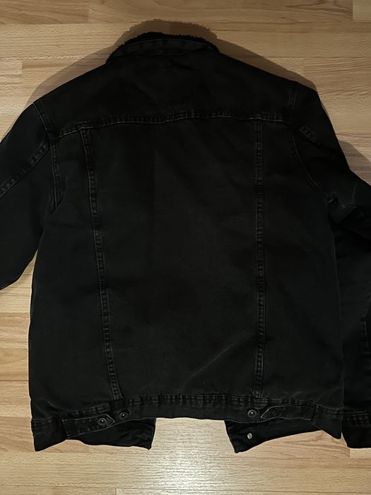 Kurtka kozuch czarna zara jeans s