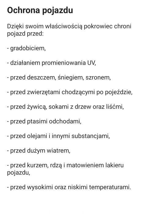 Pokrowiec przeciw gradowy 14mm nowy Suzuki Vitara ll