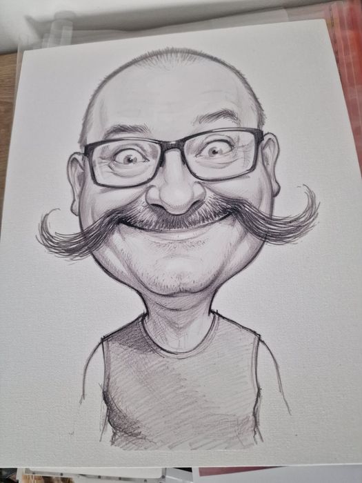 Karykatura ze zdjęcia. obraz na prezent