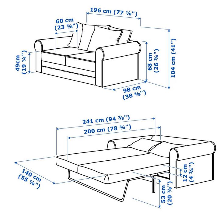 Sofá-cama IKEA GRÖNLID de 2 lugares