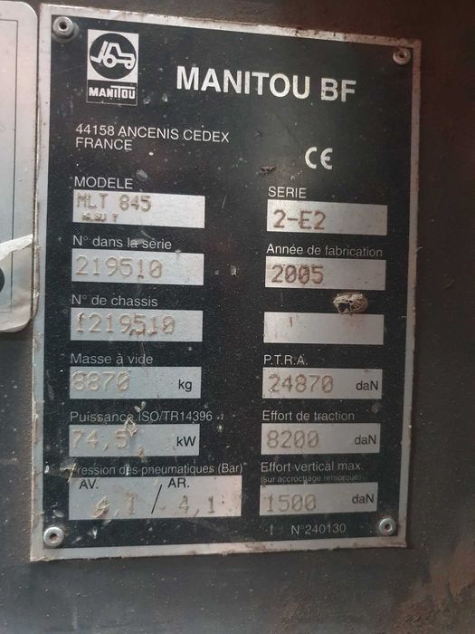 Maniton Telescópica MLT845 HLSU Turbo