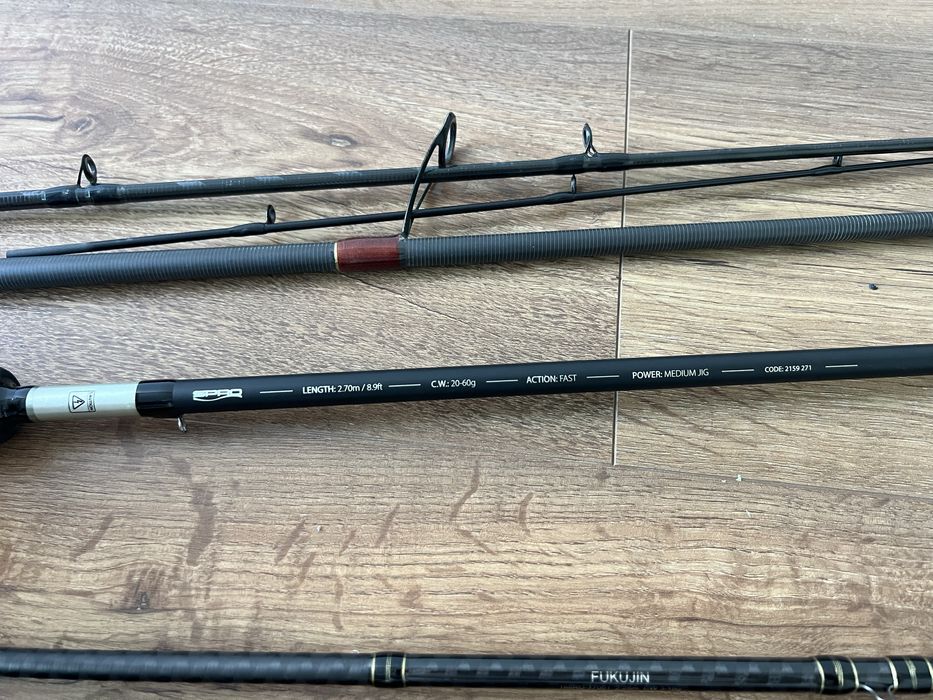 Lote de Canas de Pesca em Carbono DAM, S-Pro, Pro T, Taipan + Rede