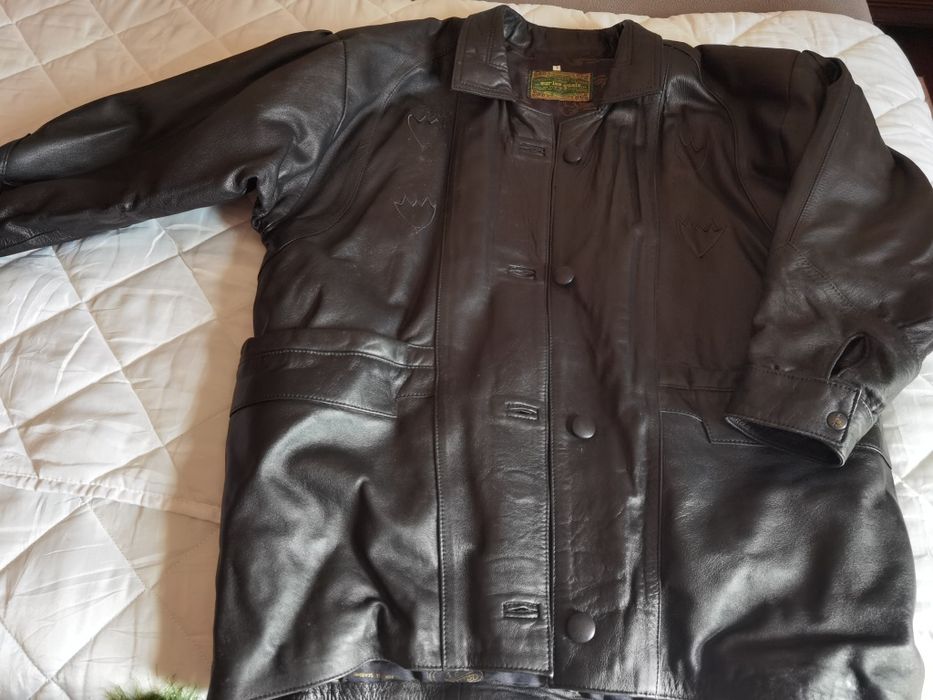 Casaco de pele original preto xl