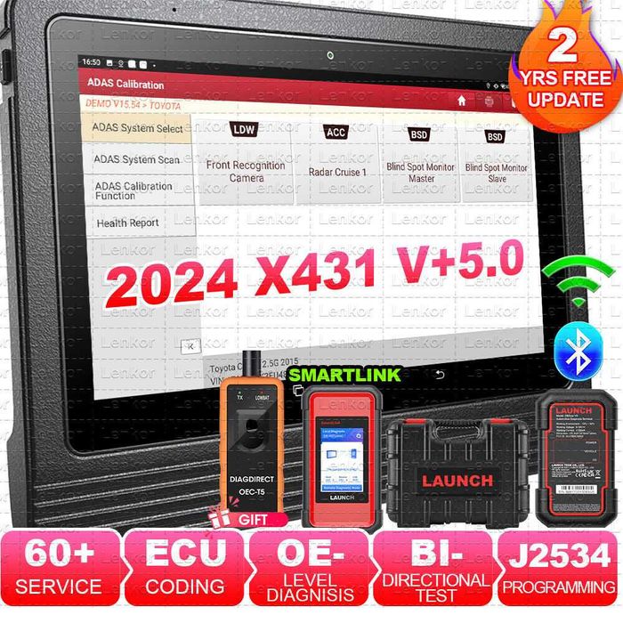 Máq. Diagnostico Auto Launch X431 V+ 5.0 PRO3 Bidirecional V. 2026