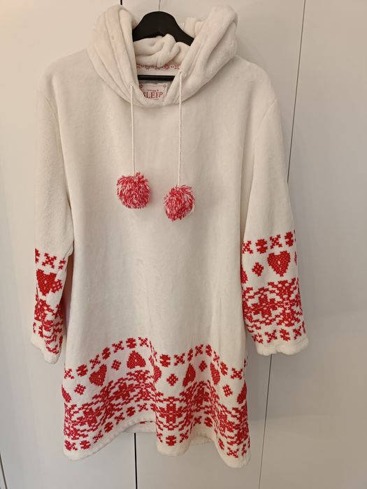 Bluza długa do noszenia po domu, spania, ponczo + zakładki indeksujące