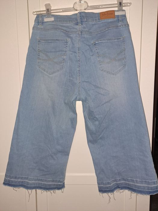 Spodnie jeansowe damskie kuloty szerokie rozm  40