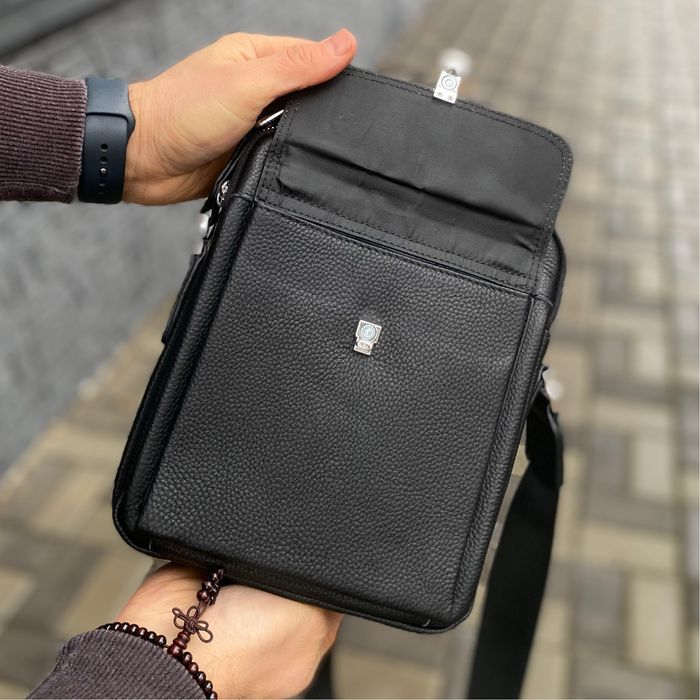 Чоловіча сумка НАТУРАЛЬНА ШКІРА барсетка класика месенджер CLAVE