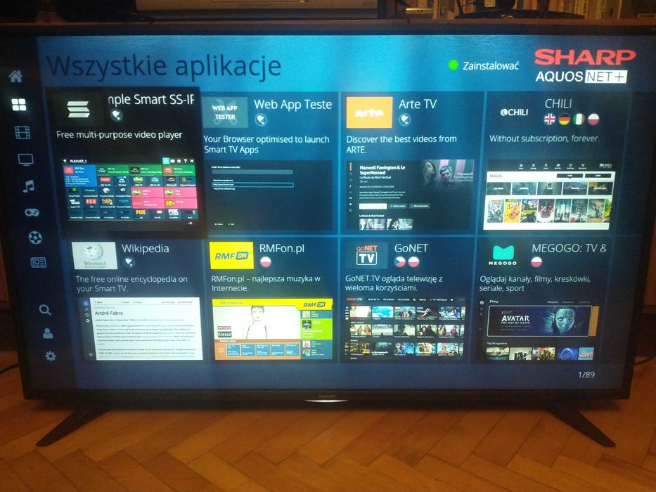 Telewizor LED SHARP AQUOS LC-43UI7552E, 43 cale 4K UHD, DVB-T2 HEVC, smart