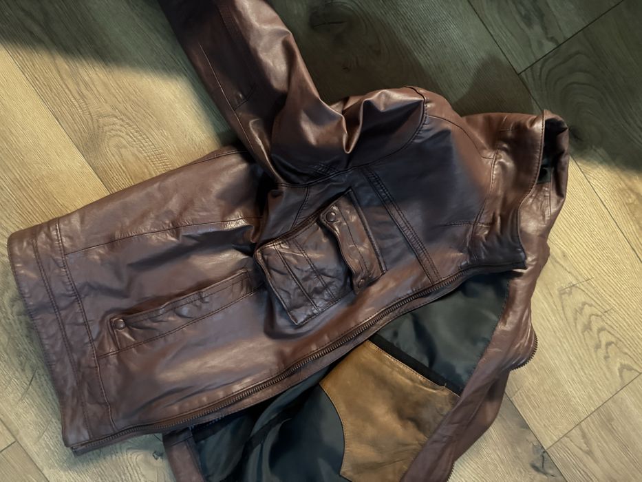 Męska kurtka skórzana hugo boss