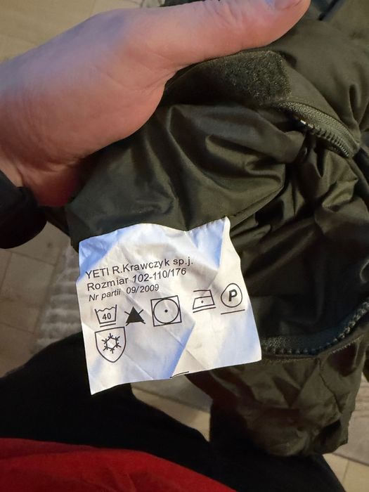 Kurtka i spodnie YETI  puch gęsi  . Wojska specjalne